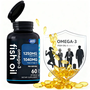 Капсулы с рыбьим жиром <span class=keywords><strong>DHA</strong></span> и <span class=keywords><strong>EPA</strong></span> из глубоководных рыб, веганские, OEM/ODM, для укрепления иммунитета, 1000 мг, 60 штук, для взрослых - Product Image 2