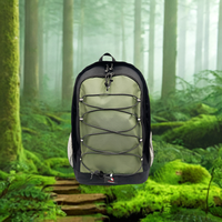 Sac à dos unisexe pour la randonnée en plein air Sac à dos de sport imperméable en nylon ripstop Sac à dos souple personnalisé avec fermeture à glissière Sac d'école pour le collège