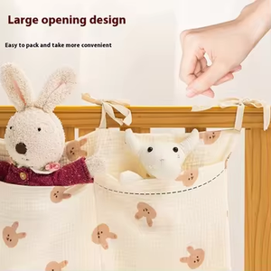 Literie pour berceau/berceau double couche en coton biologique antistatique, style esthétique coréen-américain, 500 fils au pouce carré, avec poche à rabat pour couches - Product Image 6