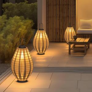 Lámpara Solar de Pie para Exteriores, de Acero Inoxidable, Impermeable, con Gasa, Estilo Nórdico Japonés, para Jardín, Patio, Villa, Decoración, <span class=keywords><strong>IP65</strong></span> - Product Image 6