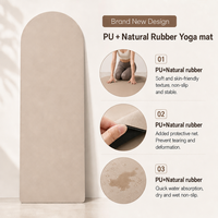 Tapis de méditation rectangulaire en PU sur mesure, forme semi-circulaire, mousse à mémoire de forme douce, antidérapant, coussin de siège pour espace zen à domicile