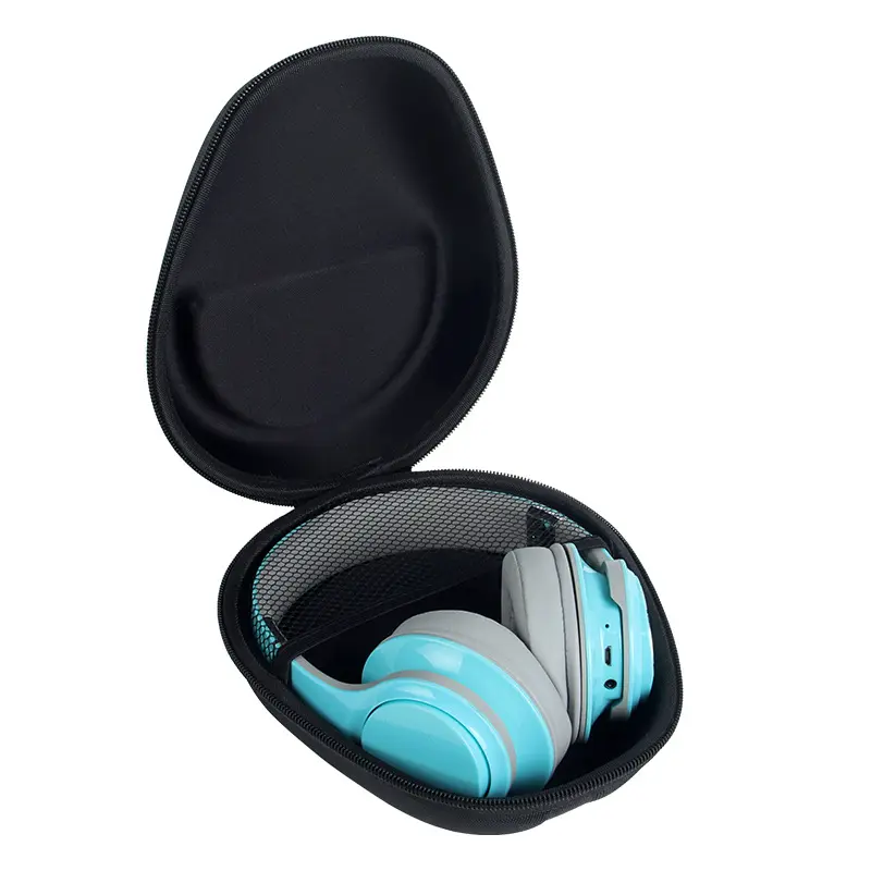 Fabrika özelleştirilmiş taşınabilir Eva depolama kulaklık kutusu veri kablosu kulaklık taşıma çantası fermuar kulaklık çantası