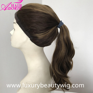 LX210Fournisseur <span class=keywords><strong>de</strong></span> perruques juives, <span class=keywords><strong>cheveux</strong></span> humains vierges européens bruns 100% non traités, Sheitel <span class=keywords><strong>queue</strong></span> <span class=keywords><strong>de</strong></span> <span class=keywords><strong>cheval</strong></span>, perruque casher, perruque Wunder Gym - Product Image 6
