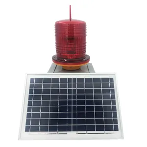 360-Grad-LED-Warnungs-Wasserdichter Näher blinkender mittelbetriebener Fernmelde-Turm niedrige Intensität Solar-Beacon-Licht für Türme