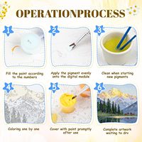 Peinture à l'huile DIY Paysage Montagne enneigée Lac Songwoo pour Adultes, Toile Murale Décoration Maison, Kits Peinture par Numéros pour Enfants