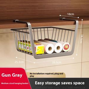 Organizador de Escritorio de Malla, Estante de Almacenamiento Debajo del Estante, Ahorro de Espacio, Organizador de Encimera para Oficina, Cocina, Baño, Cesta Colgante de Metal - Product Image 4