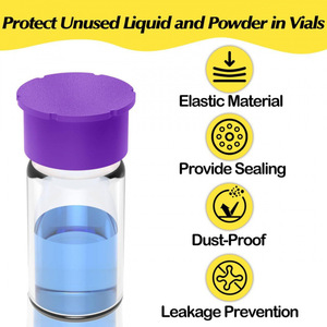 Capuchon en silicone pour flacon de 3 ml, couvercle de protection pour flacons d'injection de laboratoire, ensemble coloré - Product Image 5