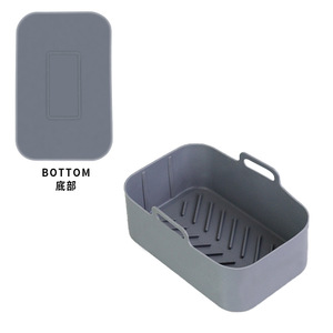 <span class=keywords><strong>2</strong></span> packs d'accessoires rectangulaires réutilisables pour friteuse à air Panier de cuisson pour friteuse à air Plateau de cuisson en silicone pour Ninja - Product Image 4