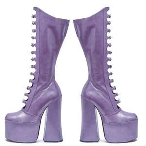 Sepatu bot selutut sol tebal wanita, sepatu bot gaya Eropa Amerika baru musim gugur dan musim dingin modis - Product Image 5