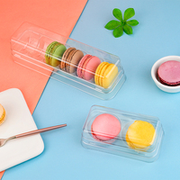 Boîte d'emballage PET transparent 6 séparateurs de biscuits boulangerie pour bonbons au chocolat truffe avec couvercles transparents Boîtes à macarons Boîte à biscuits