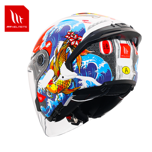 Cascos MT para Motocicleta, Casco Abierto con Diseño Gráfico, Carcasa de ABS, Visera Transparente, Homologación ECE, Liberación Rápida - Product Image 6
