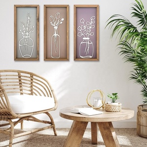 Arte de la pared Floral de <span class=keywords><strong>madera</strong></span> Decoración Enmarcado Botánico <span class=keywords><strong>Madera</strong></span> Decoración de la pared Signo para el hogar Cocina <span class=keywords><strong>Vintage</strong></span> Granja Pinturas DE PAISAJE - Product Image 4