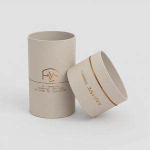Personalizado estilo minimalista estampado ecológico papel Kraft té café grano tubo rueda cilindro papel tubo cartón embalaje - Product Image 5