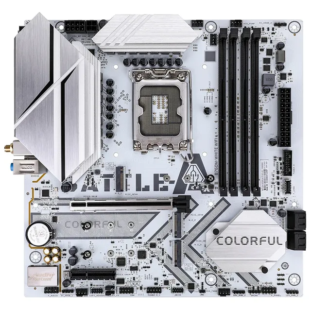 Colorful BATTLE-AX B760M-WHITE WIFI V20 Motherboard 4 DDR4 Memory Sockets LGA 1700 Slot of the Motherboard Core TM