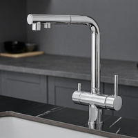 Robinet mélangeur de cuisine en laiton multicolore de haute qualité, 3 voies, double poignée, avec cartouche céramique et filtre à eau intégré - Offre Spéciale