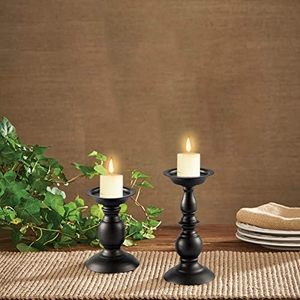 Bougeoir en fer Vintage nordique <span class=keywords><strong>chandelier</strong></span> de table en métal noir créatif pour mariage, festival et anniversaire - Product Image 6