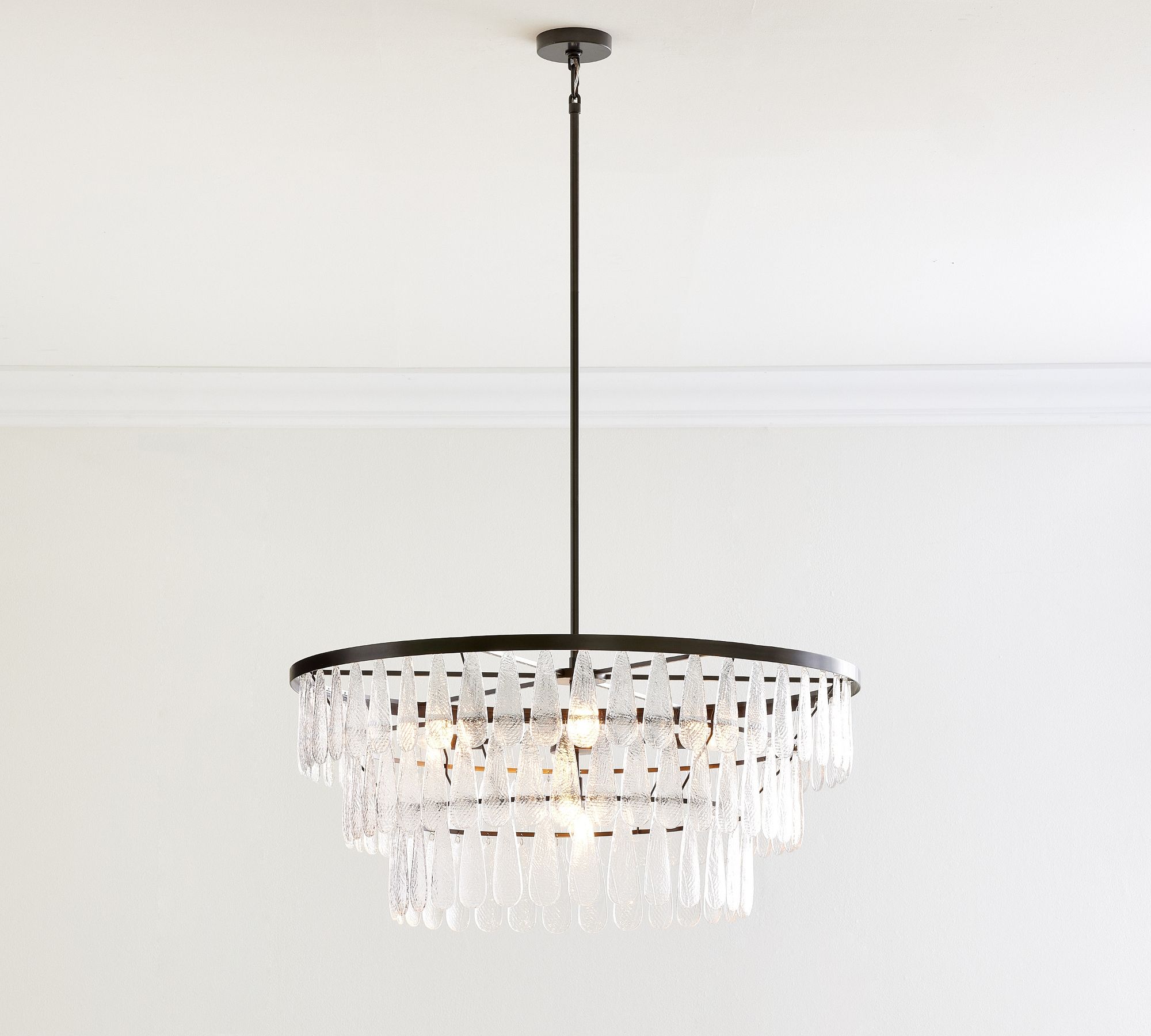 chandeliers pendant lights textured glass round chandelier