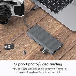 UNIEAN Venta al por mayor <span class=keywords><strong>Usb</strong></span> <span class=keywords><strong>C</strong></span> Hub 3,0 Adaptador 14 en 1 a VGA Docking Station Tipo <span class=keywords><strong>C</strong></span> <span class=keywords><strong>Usb</strong></span> Hub 12 en 1 Tipo <span class=keywords><strong>C</strong></span> Adaptador para <span class=keywords><strong>Macbook</strong></span> <span class=keywords><strong>pro</strong></span> - Product Image 4