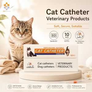 Catetere Urinario Sterile per Gatti Maschi, Catetere Uretrale Veterinario Monouso con Stiletto e Fori Laterali - Product Image 2