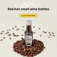 Internet Celebrity Tipsy Petite bouteille de vin Pet Tasse en plastique pour boissons froides Café jetable Transparent Tasses à thé au lait