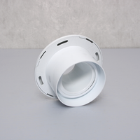 Diffuseur d'air rond en ABS pour plafond, avec buse réglable et amortisseur pour système CVC