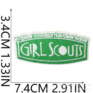 Autocollants en tissu brodés avec des lettres anglaises vertes, patchs brodés pour les scouts, décoration de vêtements pour enfants - Product Image 5