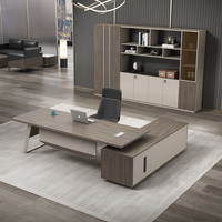 Bureau de direction de luxe pour cadre, bureau de patron, table de direction moderne simple en noyer, mobilier de bureau pour manager