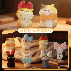 Figuras de Gatos Adorables en Caja Sorpresa con Lazos, Decoraciones para el Hogar para Niños y Adultos, Regalo Unisex, Estilo de Dibujos Animados, Productos Terminados - Product Image 5