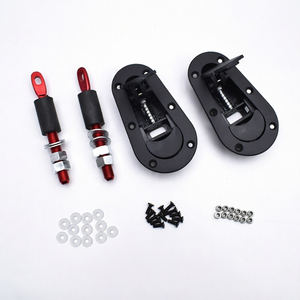 D1 Gömme Montaj Yarış Arabası Kaput Pim Kilidi Seti Gizli Motor Kilidi Anahtarsız Siyah Karbon Fiber Evrensel Oto Mod Parçaları - Product Image 1