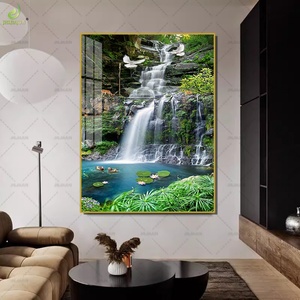 Arte en Porcelana Brillante: Belleza Atemporal, Ambiente de Alta Gama para Sala de Estar con Cuadros Colgantes y Luces LED - Product Image 3