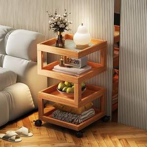 Carrito de almacenamiento móvil cuadrado con ruedas, fácil de limpiar, para uso en dormitorios y organización del hogar. - Product Image 5