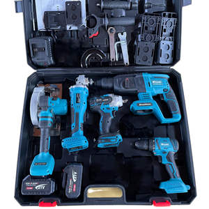 Tragbares 5-teiliges Set OEM Tragbare 800-W-Akku-Schlagbohrmaschine Wiederauf ladbare bürstenlose elektrische Hand bohrmaschine 3 1 Kits Variable Batterie - Product Image 1