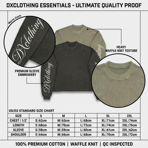 Fabricant de sweat-shirts en tricot gaufré lourd 350 g/m² sur mesure |   Effet délavé vintage |   Sleeve Script Graphic Série Tier-1 Atelier - Product Image 4