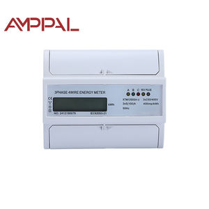 Compteur d'énergie numérique triphasé 380V sur rail DIN, mesure en kilowattheure, classe de précision 1.0, garantie 1 an - Product Image 1