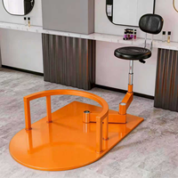 Chaise de barbier pour salon de coiffure avec dossier réglable, chaise de travail pour réception, chaise de technicien pivotante à 360°