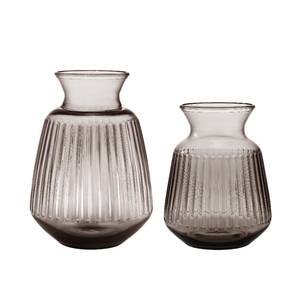 Vase en plastique recyclable Vase de décoration incassable Classic Transparent Brown - Product Image 1