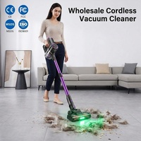 Aspiradora de mano y de palo 2 en 1 de alta potencia de succión, con cable, sin bolsa, eléctrica y con luz LED, ideal para el