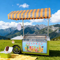 Anpassbarer Gelato-Wagen Kaffee-Theke Eiswagen Eis am Stiel-Display Mobiler Eiswagen