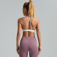 Soutien-gorge de sport respirant à maintien élevé avec tissu très élastique et dos élégant pour le yoga et le fitness pour femme