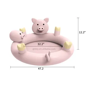 Outdoor Lovely Pig Design PVC Splash Pool Spray Water Tub Home Inflated Ball Toys Pool Inflatable Pool For Kids