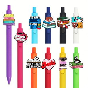 Bolígrafo de Gel de Punta Fina de 0.5 mm de Alta Calidad, Diseño de Dibujos Animados, Impresión UV, Plástico de Precisión con Brillo, Tinta Negra, para Oficina y Escuela - Product Image 1
