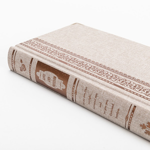 Premium <strong>A4</strong> <strong>Planner</strong> Linen Hardcover Sewing Bound Paper &amp; Fabric Cover Notebook Set with Gold Foil Stamping and Elastic Band - Product Image 2