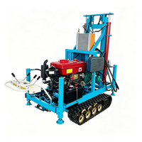 Foreuse portable pour puits d'eau de 150 m, machine de forage de puits compacte pour l'approvisionnement en eau des villages