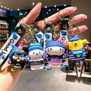 Al por mayor, exquisito llavero colgante de plástico con diseño de gato lindo de moda en internet y muñeco de perro Pudding de orejas grandes, para coche y bolso, para mujer-F - Product Image 1