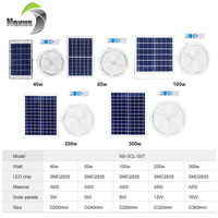 Lámpara de Techo LED Solar para Interiores, con Control Remoto, IP65, 40w 60w 100w 200w 300w, de Fábrica Zhongshan