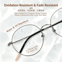 Montures de lunettes rétro ultra-légères 6203 en titane flexible, anti-déformation, sans monture, anti-âge