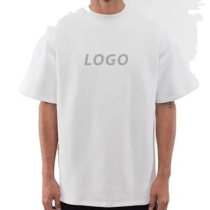Fournisseur de t-shirts personnalisés pour hommes, 100% coton, surdimensionnés, épaules tombantes, col montant, streetwear, t-shirt vintage, lavage délavé, t-shirt ample pour hommes - Product Image 3