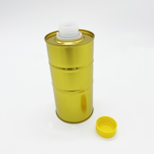 Lata Redonda de Hojalata Dorada de 500 ml para Aceite de Motor, con Tapa de Rosca de Plástico, Más Vendida - Product Image 3