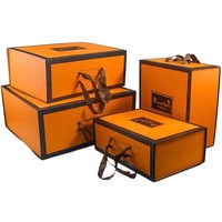 Caja de Regalo Plegable de Lujo Hecha a Mano con Tapa Magnética en Negro, Rosa, Verde, Naranja y Rojo, con Asa Plegable y Logotipo Personalizado