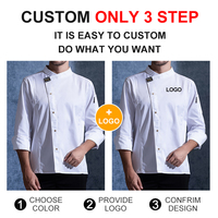 Vêtements de travail de cuisine pour hommes Manteau de chef élégant Veste de chef uniforme de serveur de restaurant